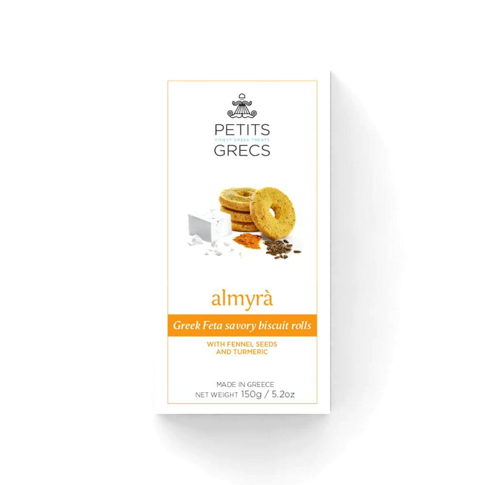 Petits Grecs Almyra | Grécke slané sušienky Feta so semienkami feniklu a kurkumou 150g Petits Grecs